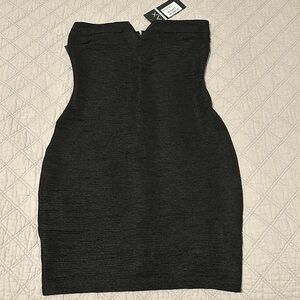 AX Paris Black Bodycon strapless dress, size 8